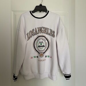 Los Angeles Graphic Crewneck Sweatshirt - White